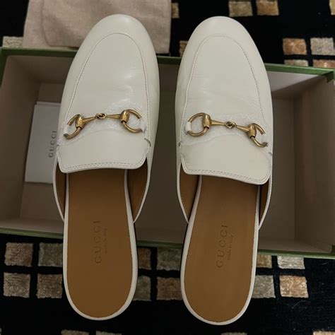 gucci mules white vs mystic white|Gucci mules for sale.